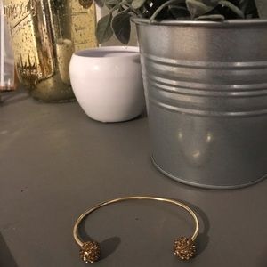 Gold thin cuff bracelet